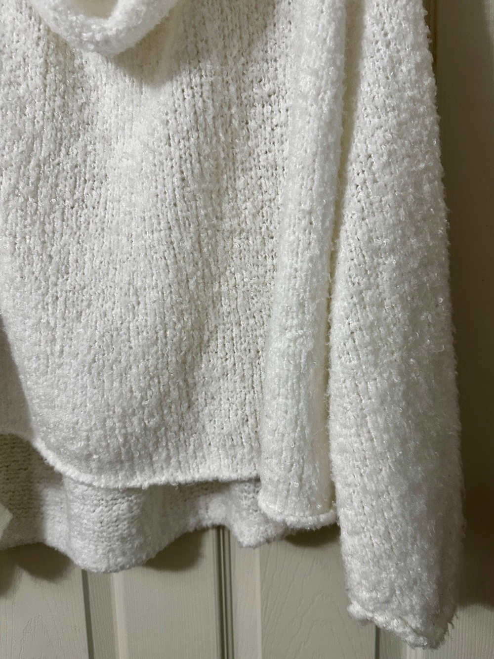 #169 Free People white Cowl Turtleneck Sweater - Picture 7 of 16